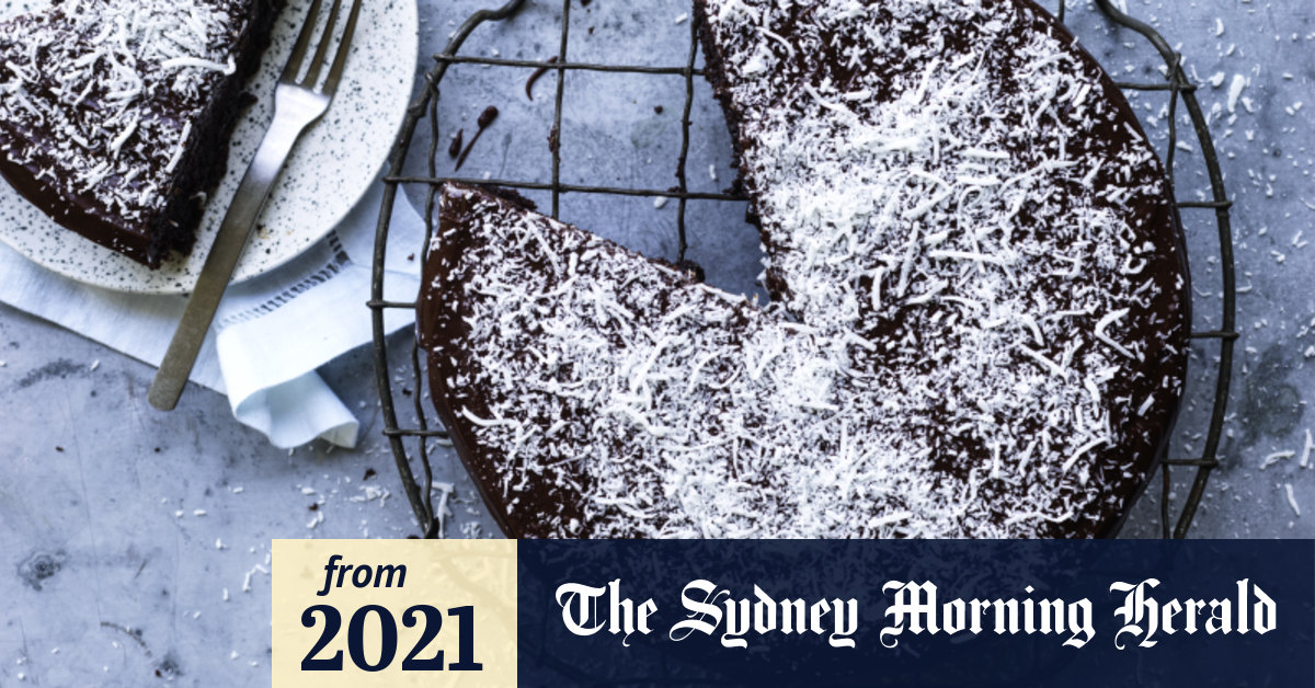 Helen Goh lamingtoninspired recipe chocolate, marmalade and coconut cake